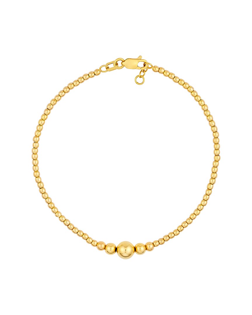 Hawley St Graduated Bead Adjustable Bracelet In Gold