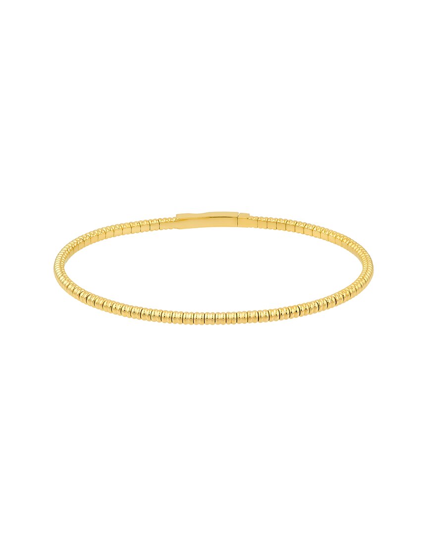 Hawley St Ribbed Flex Bracelet In Gold