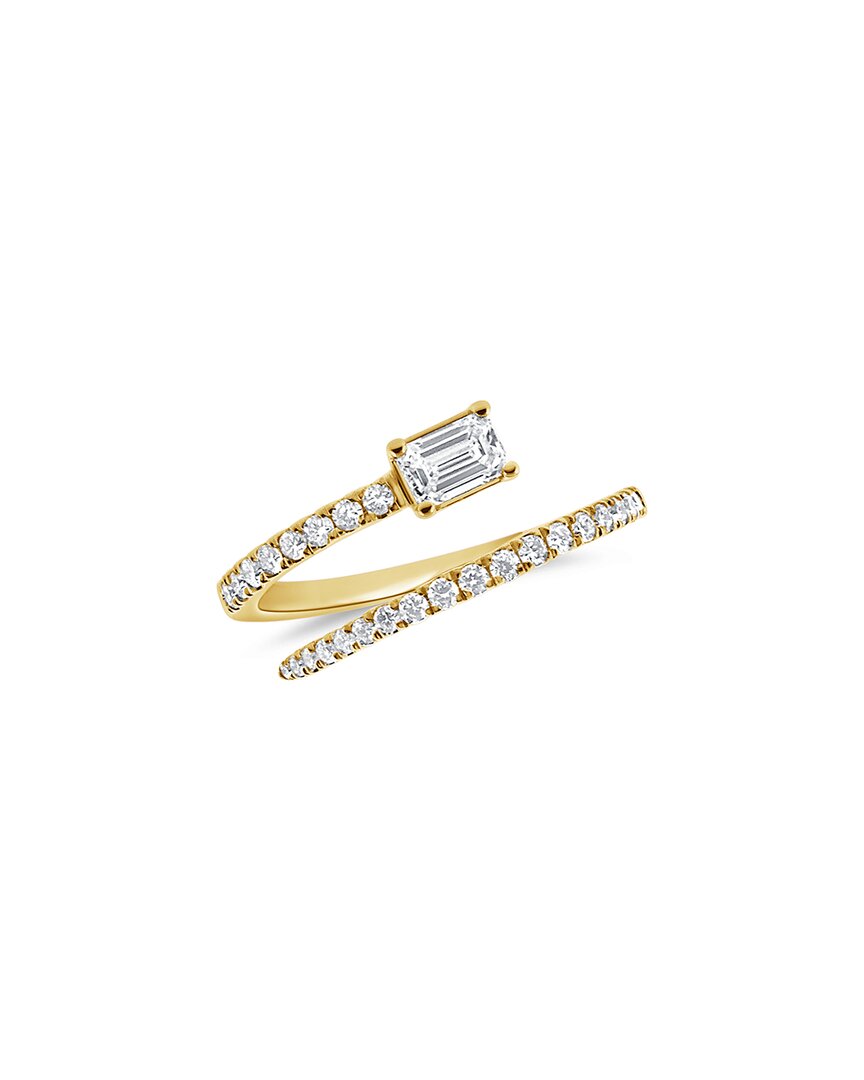 Sabrina Designs 14k 0.61 Ct. Tw. Diamond & Emerald Wrap Ring In Gold