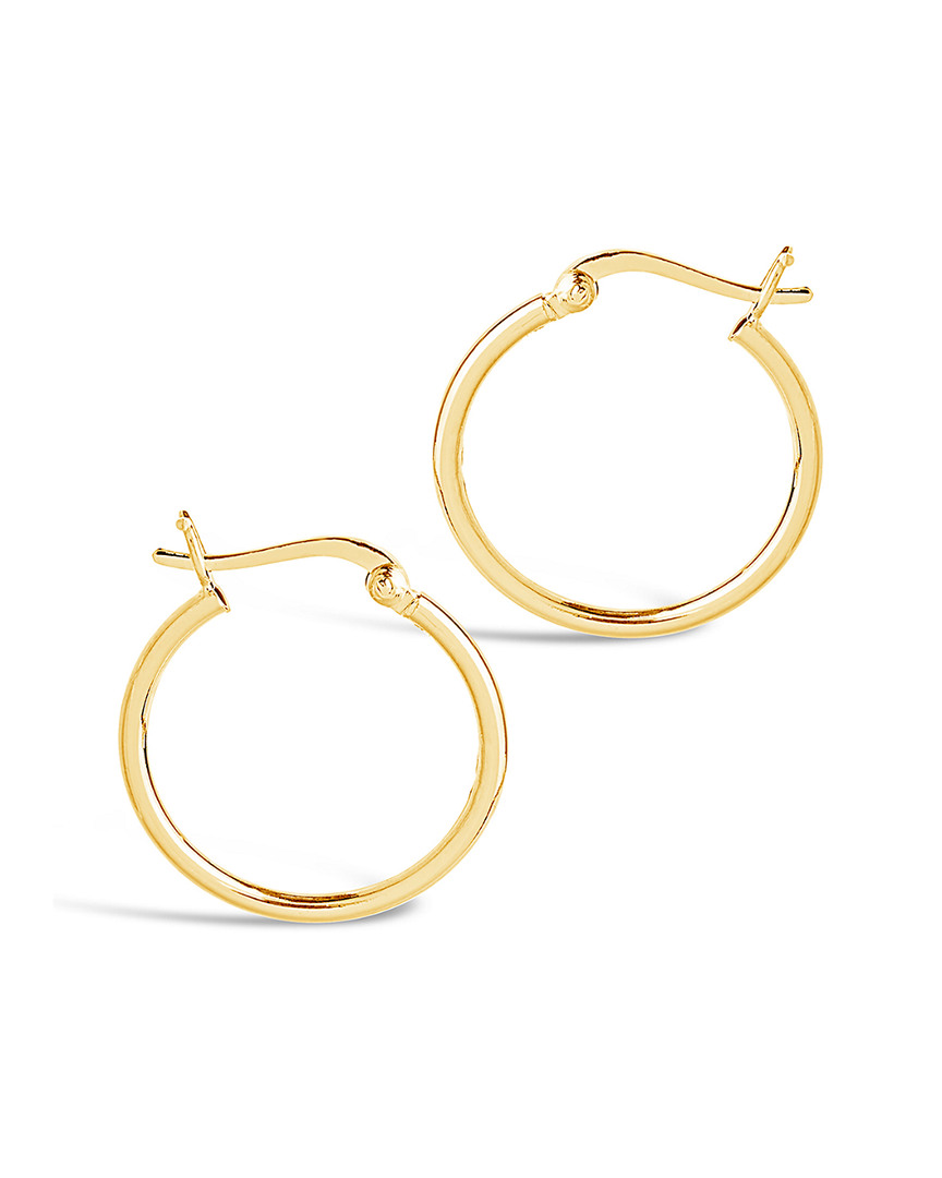 Sterling Forever 14k Over Silver Hoops