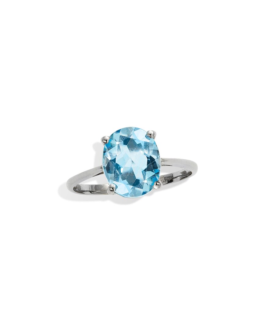 Savvy Cie Silver 6.00 Ct. Tw. Blue Topaz Cocktail Ring