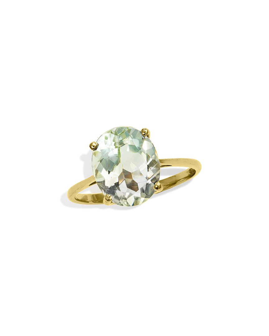 Savvy Cie 18k Over Silver 4.50 Ct. Tw. Green Amethyst Cocktail Ring