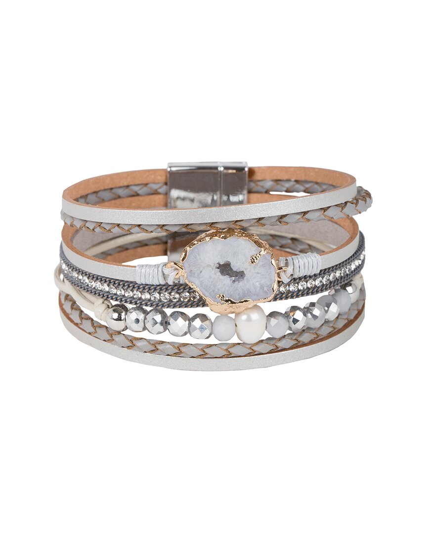 Shop Saachi Natural Stone & 4-5mm Pearl Bracelet
