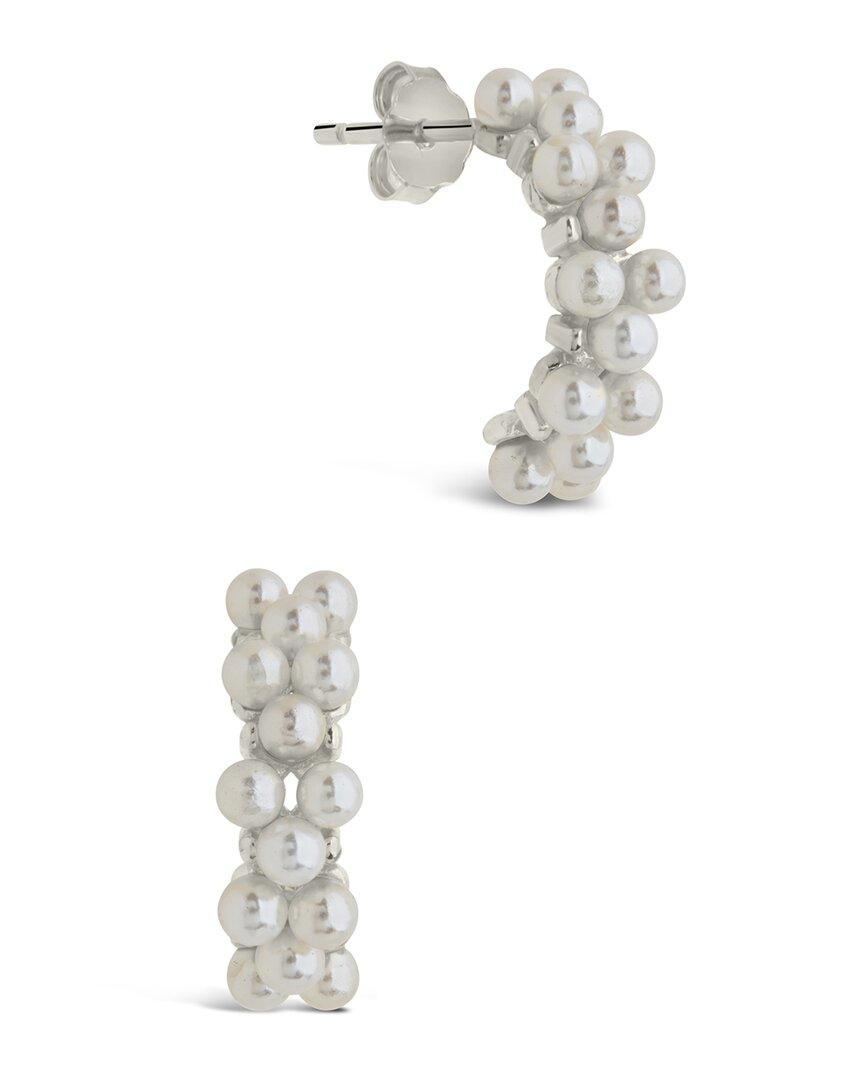 Shop Sterling Forever Silver 2mm Pearl Mae Earrings
