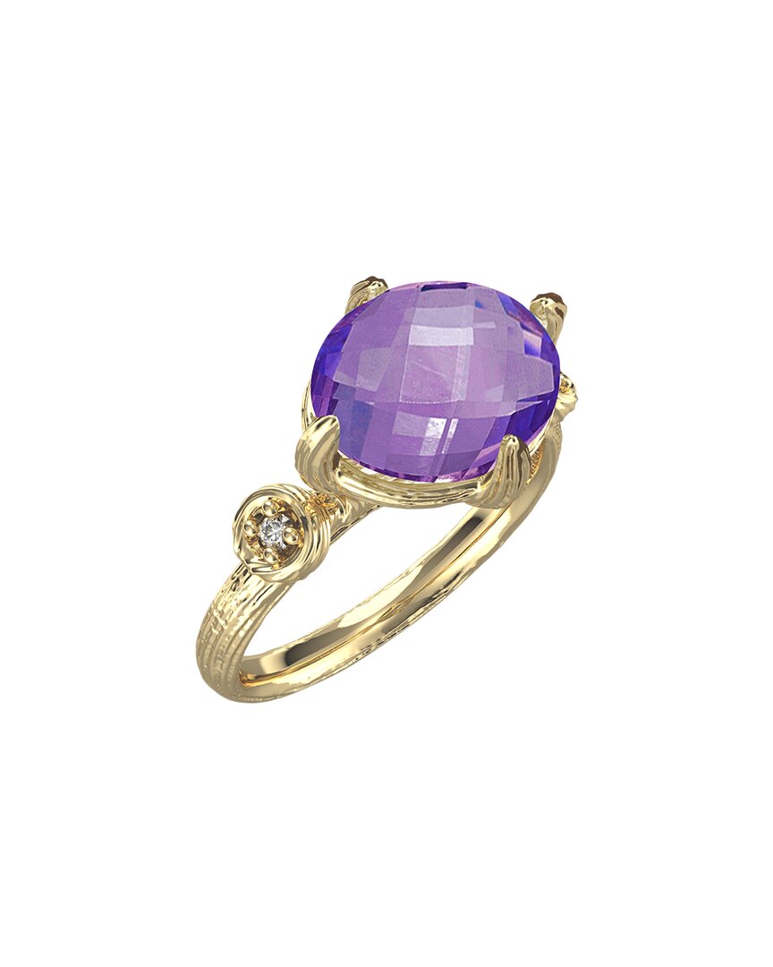 I. Reiss 14k 2.51 Ct. Tw. Diamond & Amethyst Cocktail Ring In Purple