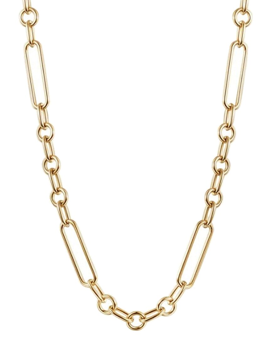 Jane Basch Cool Steel Plated Paperclip Chain Necklace