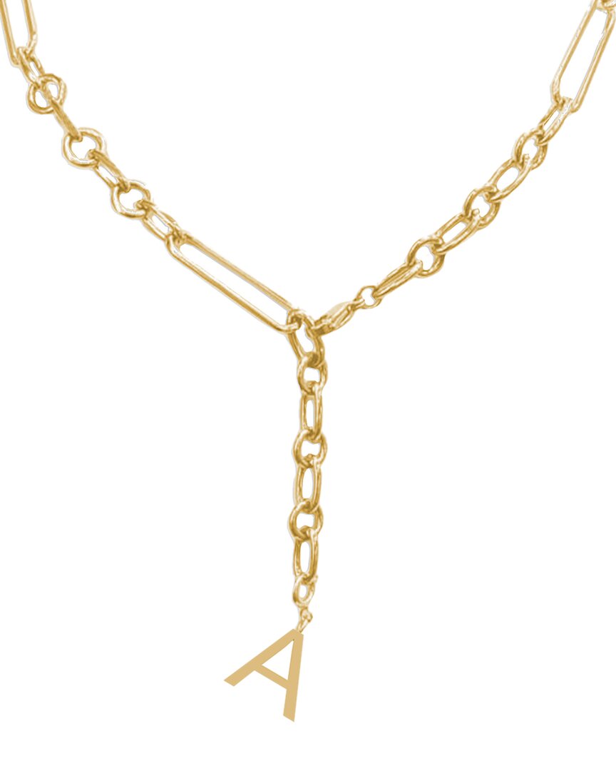 Jane Basch Cool Steel Plated Initial Y Necklace (a-z)
