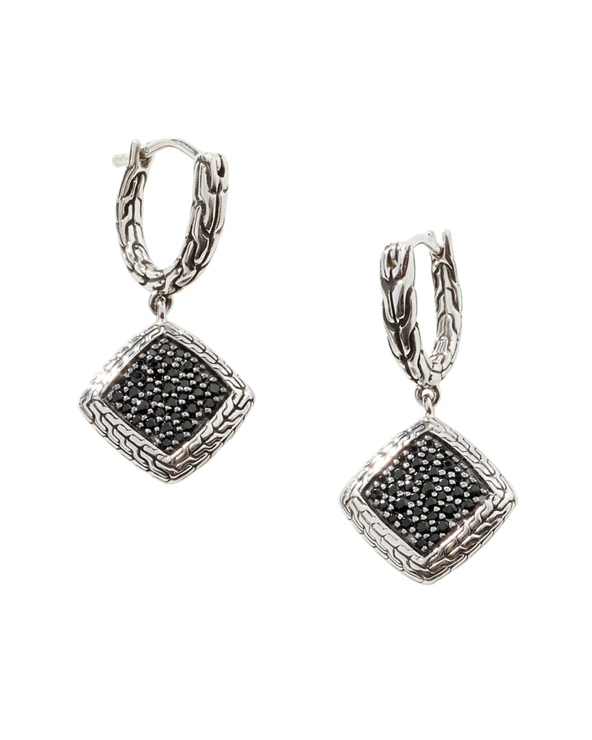John Hardy Silver Treated Black Sapphire & Black Spinel Essentials Earrings