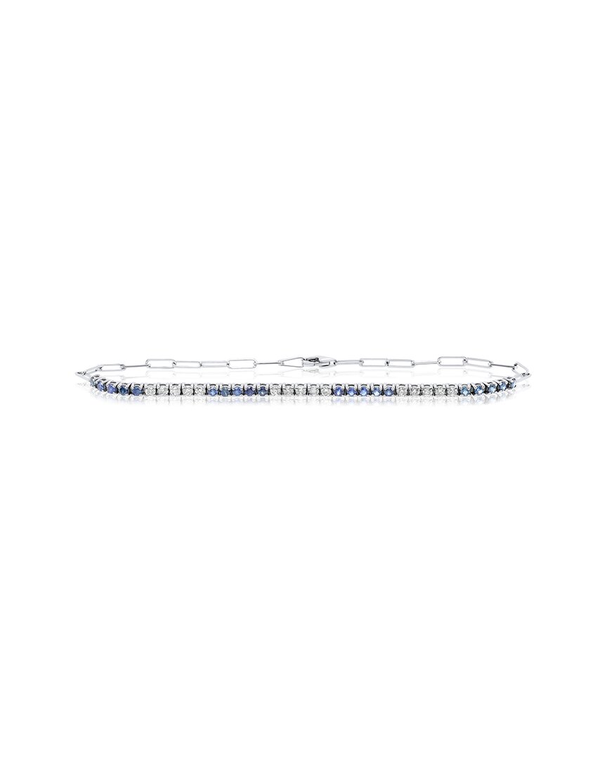 Diana M. Fine Jewelry 14K 0.50 ct. tw. Diamond & Sapphire Bracelet