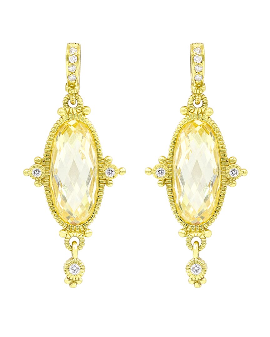Diana M. Fine Jewelry 18K 0.75 ct. tw. Diamond & Citrine Earrings
