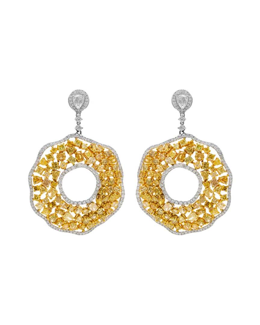 Diana M. Fine Jewelry 18k 15.44 Ct. Tw. Diamond Earrings