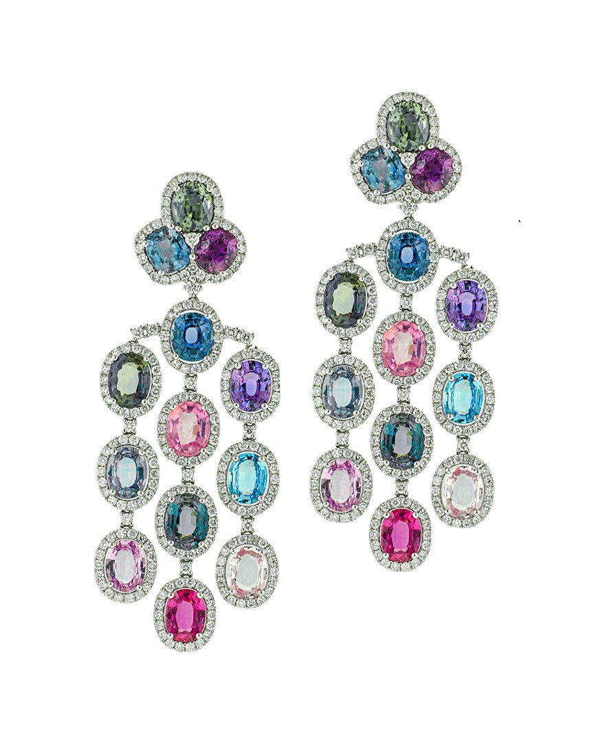 Diana M. Fine Jewelry 18k 72.40 Ct. Tw. Diamond Earrings