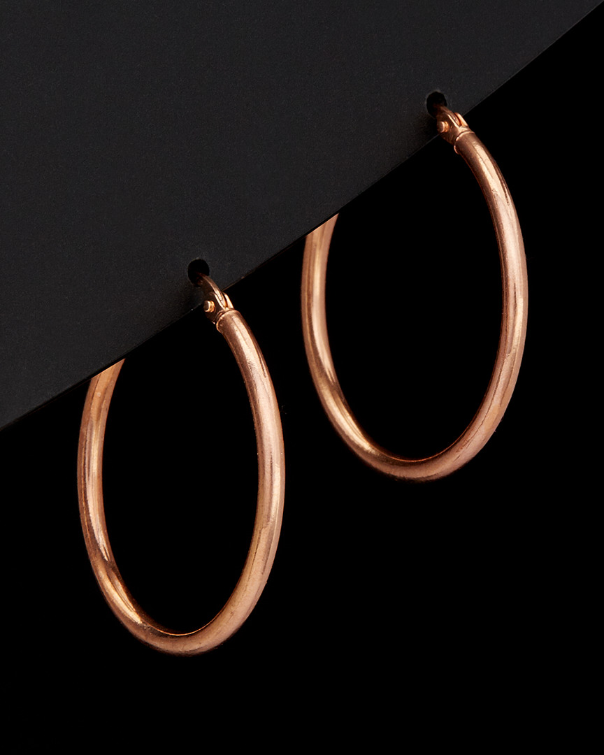 Italian Rose Gold Hoops