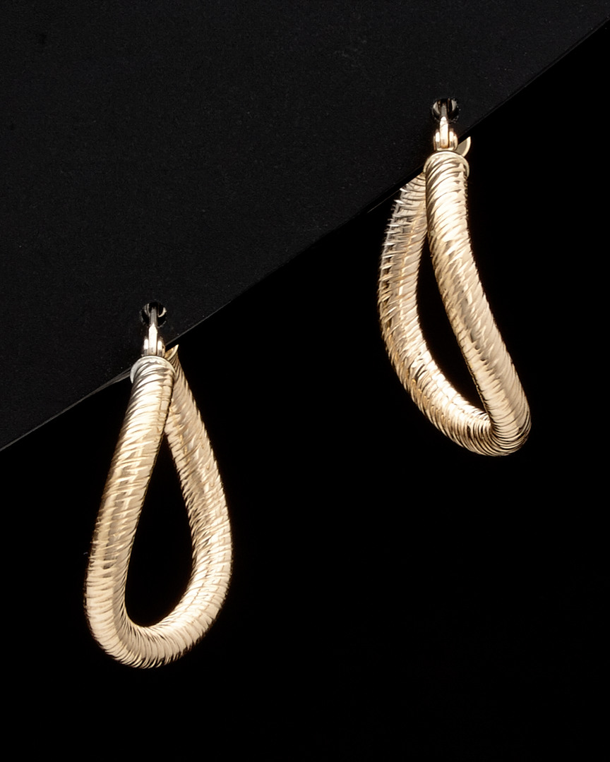 Italian Gold Twisted Hoops