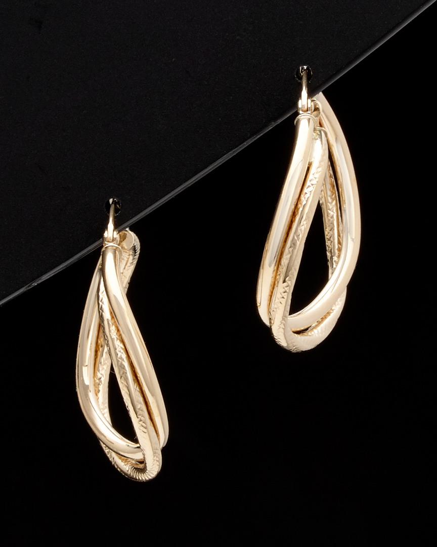 Italian Gold Double Curved Hoops