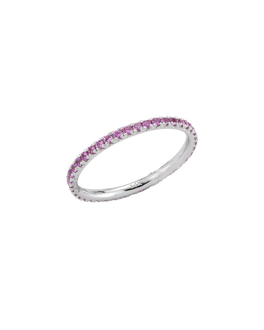 Nephora 14k 0.30 Ct. Tw. Pink Sapphires Eternity Ring