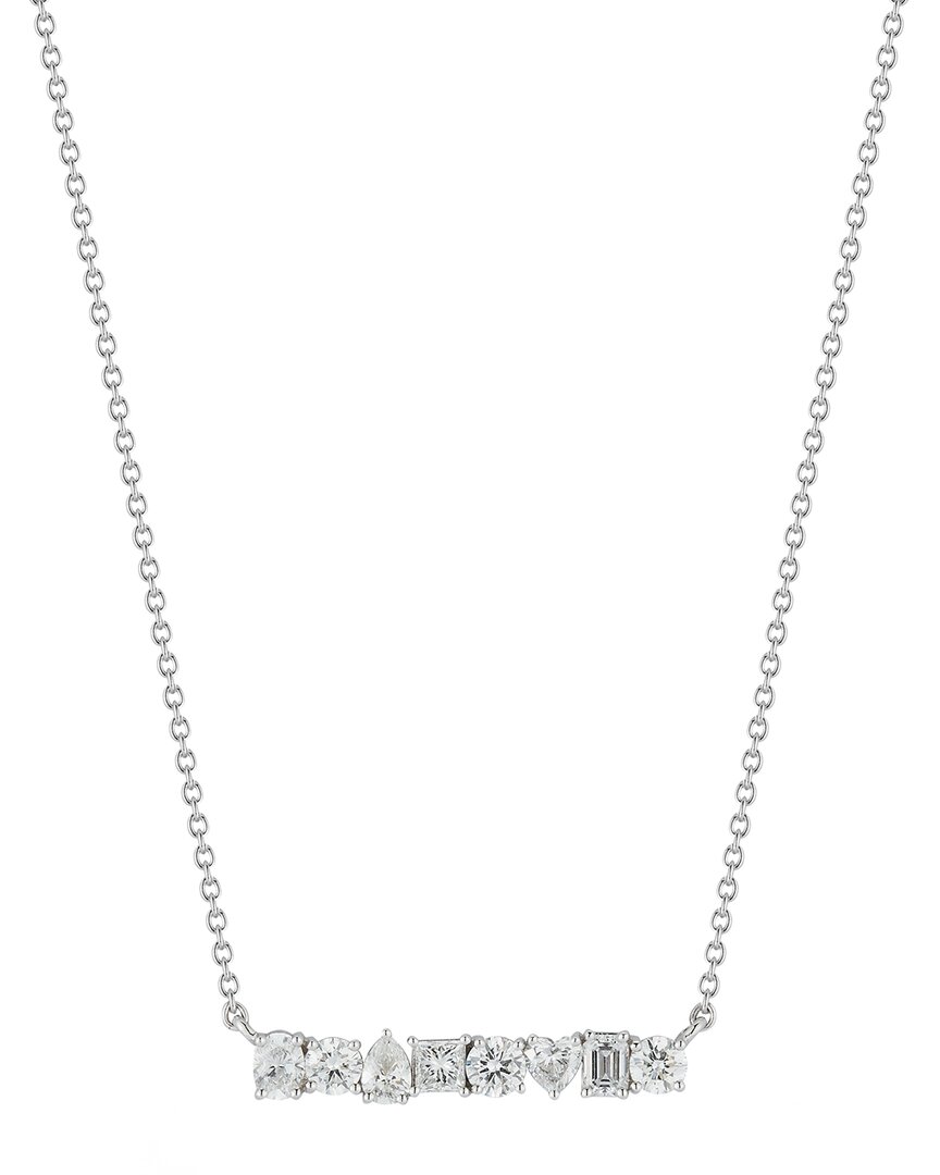 Nephora 14k 1.14 Ct. Tw. Diamond Mixed Shape Bar Necklace