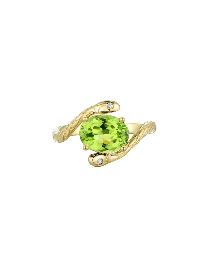 Kai Fine Jewelry 14k 2.12 Ct. Tw. Diamond & Peridot Cocktail Ring