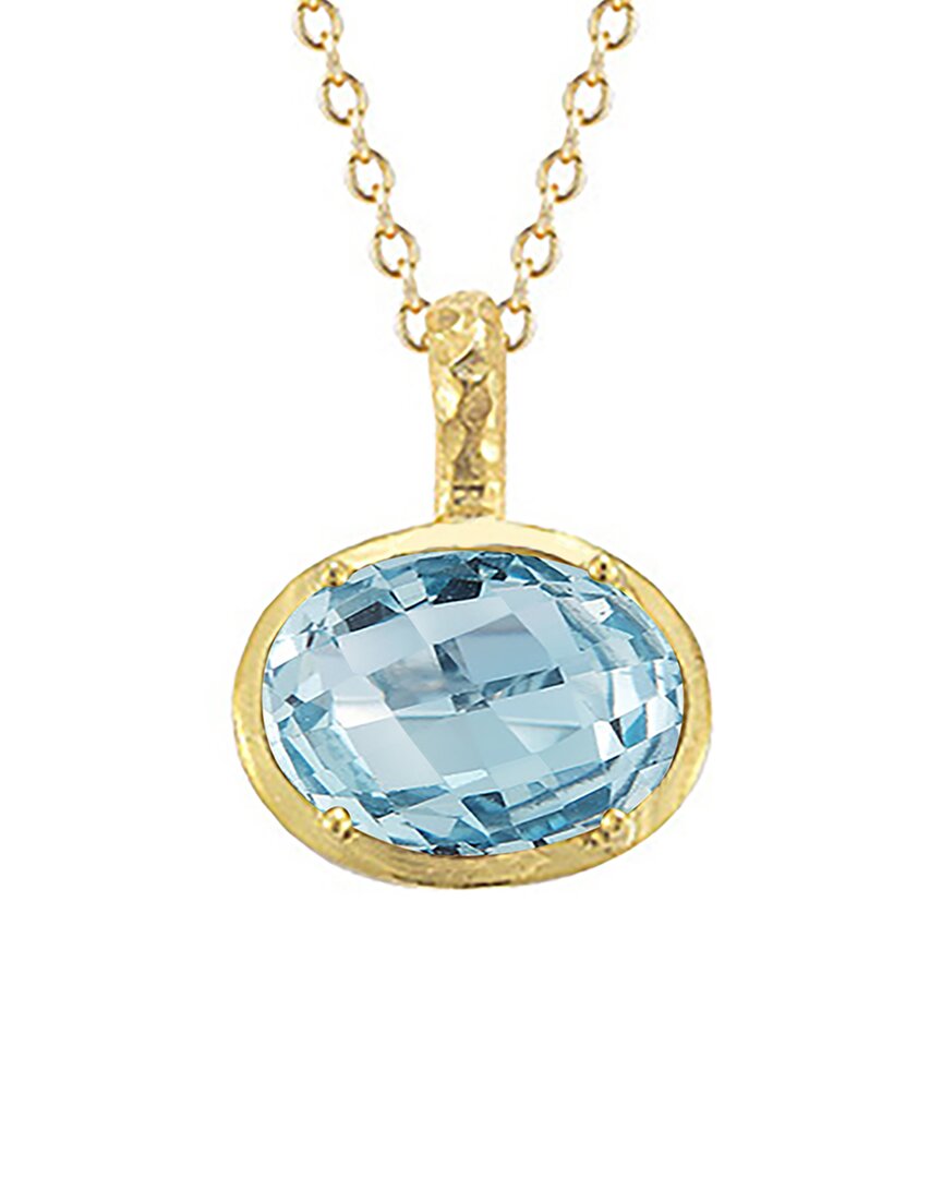 I. Reiss 14k 6.50 Ct. Tw. Blue Topaz Necklace