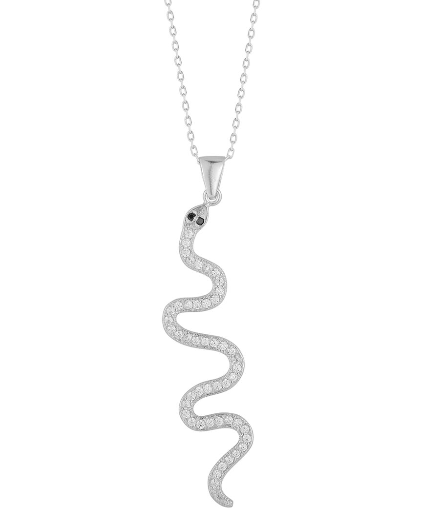 Sphera Milano Silver Cz Snake Necklace