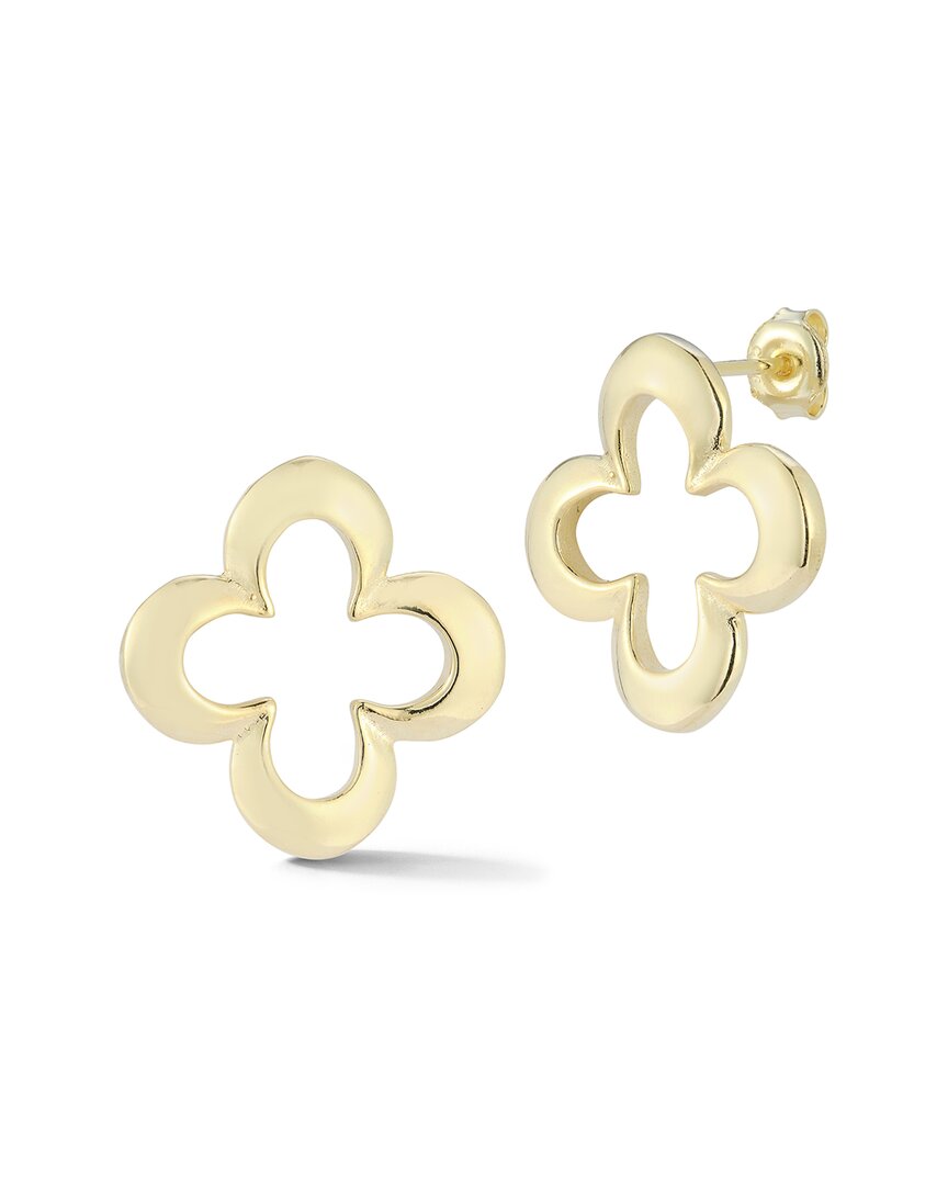 Sphera Milano 14k Over Silver Clover Statement Studs