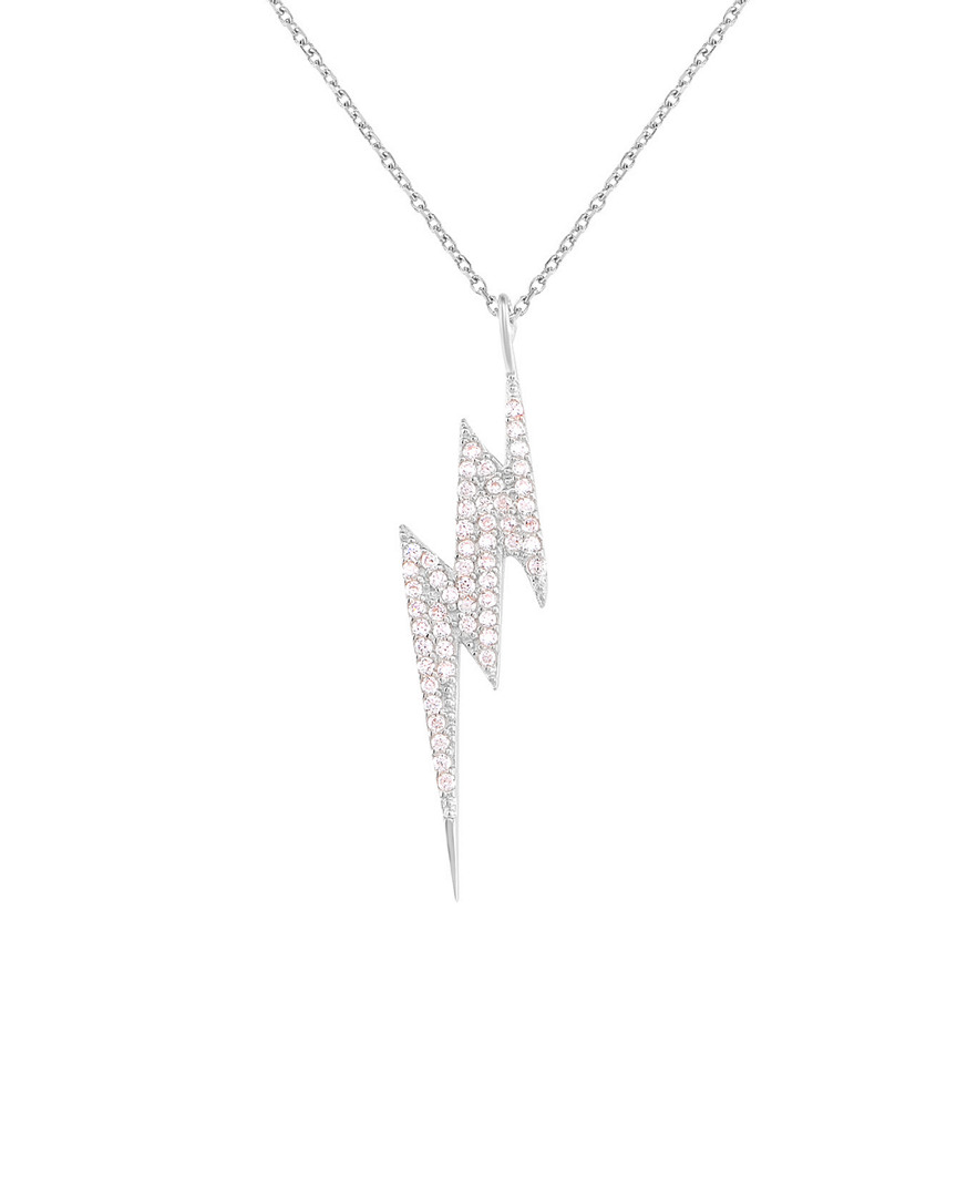 Gabi Rielle Silver Cz Necklace In Metallic
