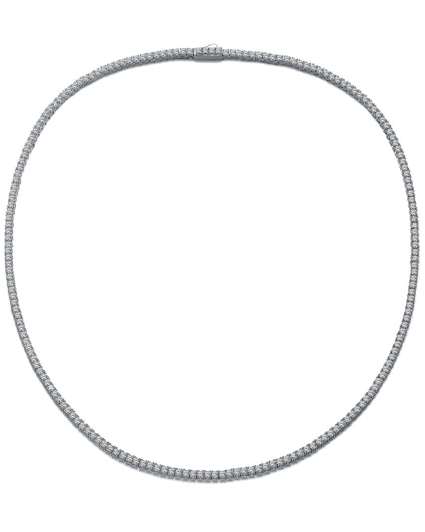 Genevive Silver Cz Tennis Necklace No Color No Col In Silver