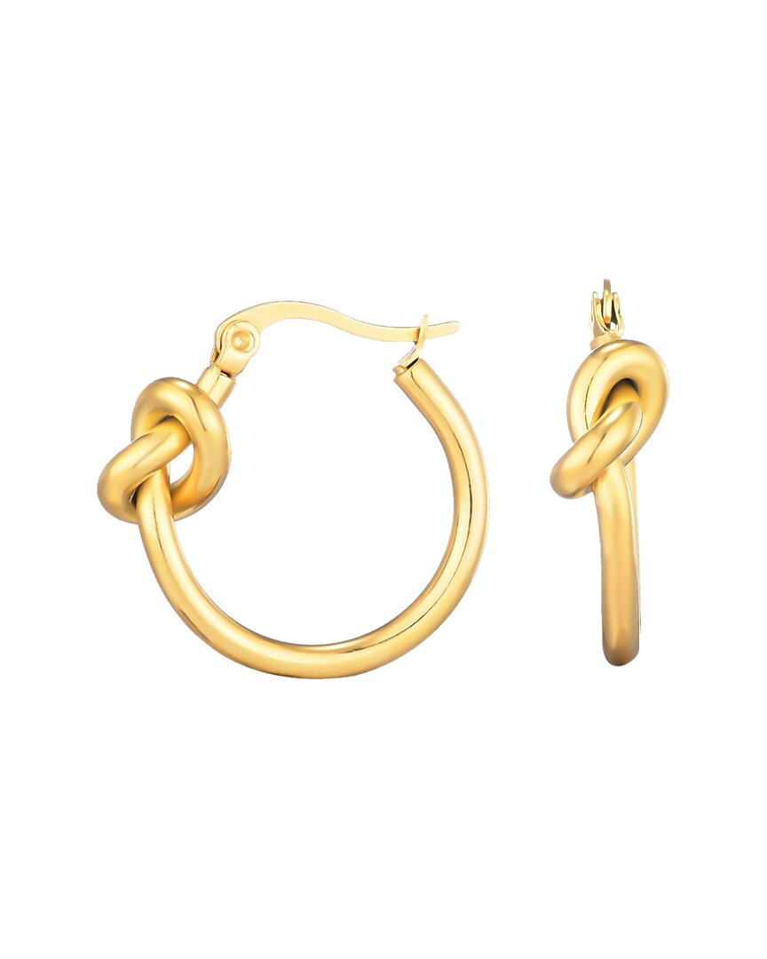 Adornia 14k Plated Knot Hoop Earrings No Color No In Gold