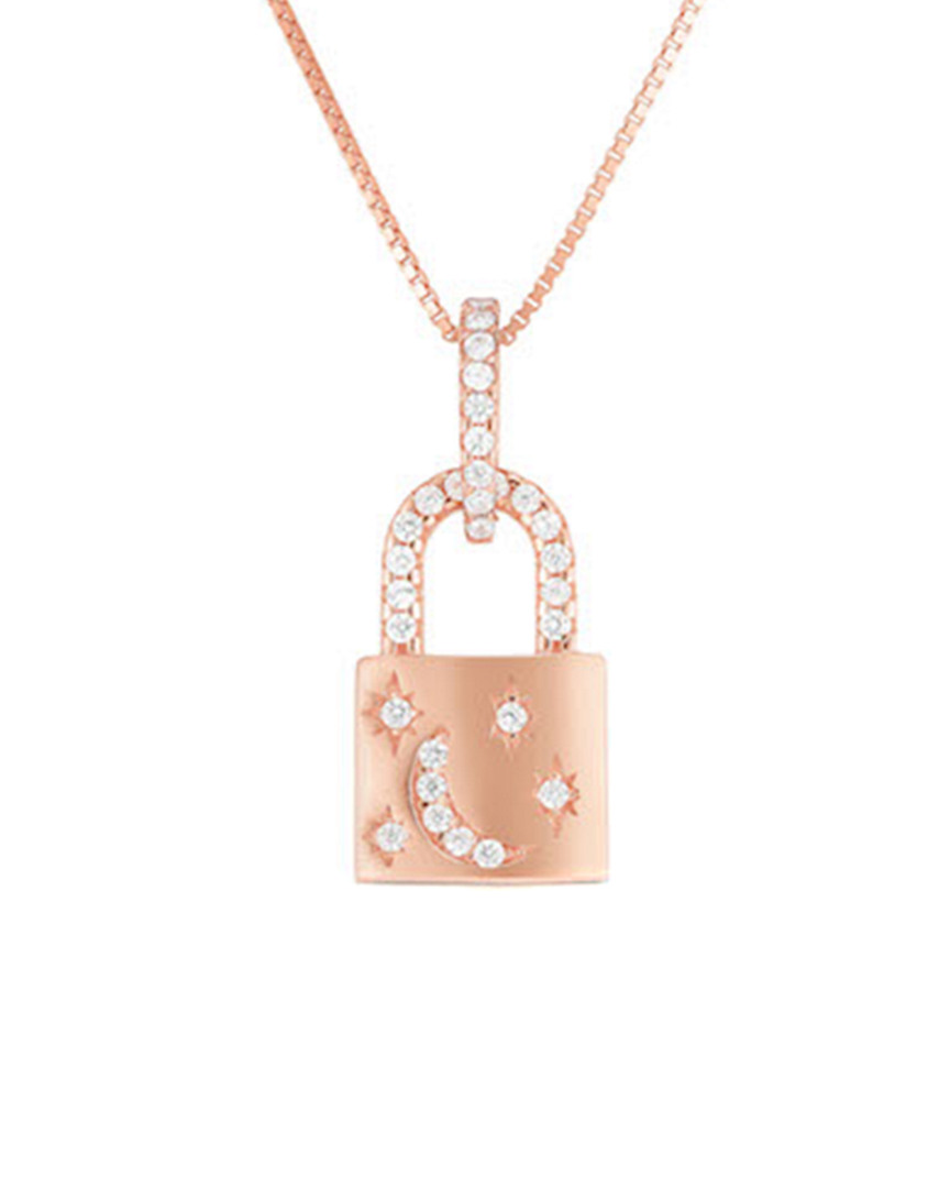 Sphera Milano 14k Rose Gold Vermeil Cz Pendant Necklace