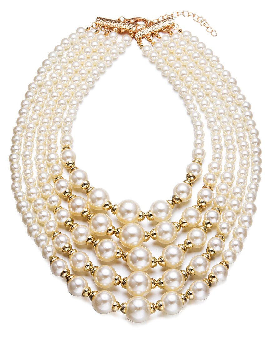 Liv Oliver 18k Plated Pearl Necklace