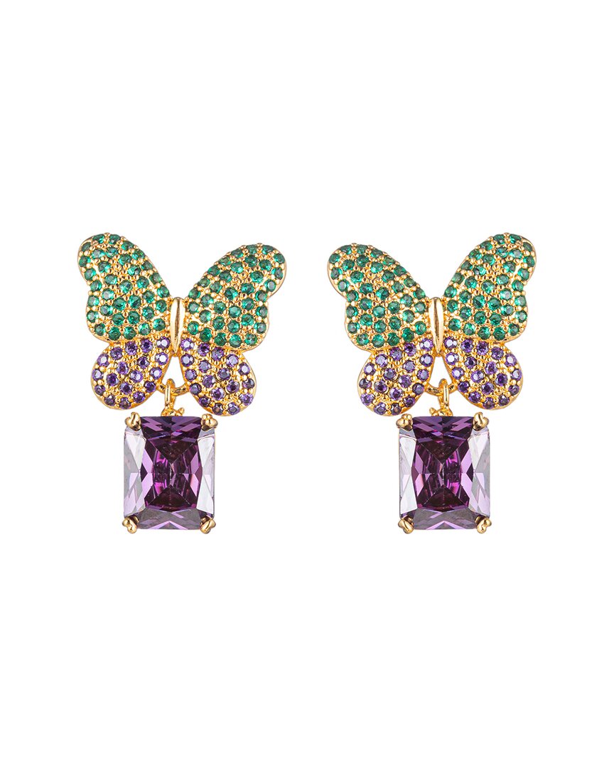 Eye Candy La Cz Eden Butterfly Earrings