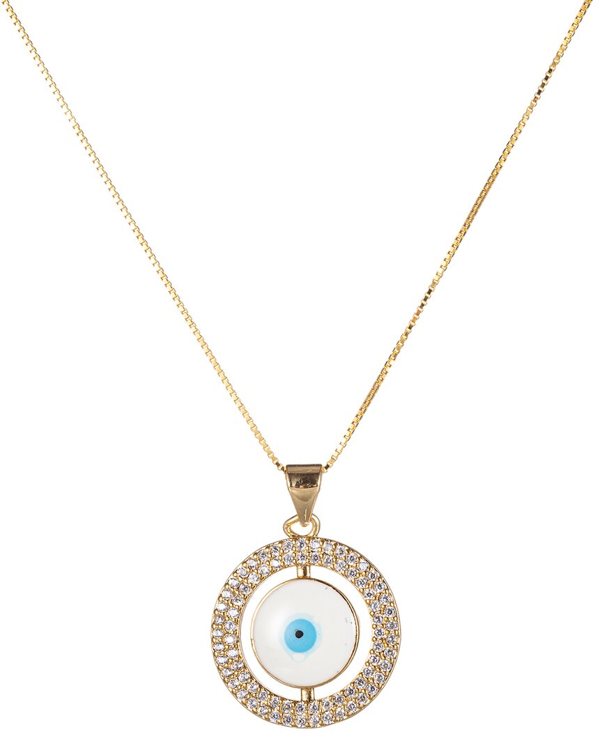 Eye Candy La Women's Sterling Silver & Cubic Zirconia Evil Eye Pendant Necklace