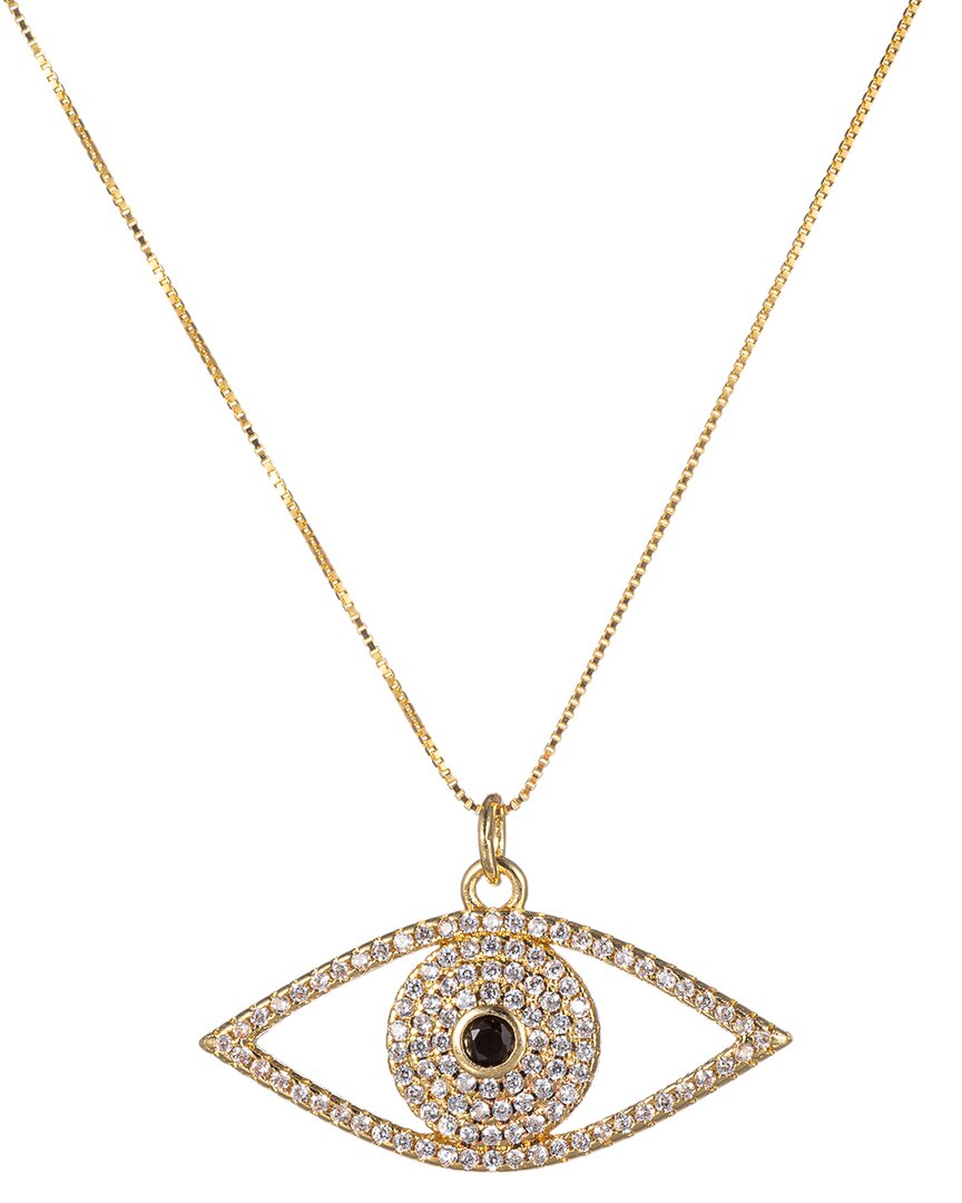 Eye Candy La Silver Cz Addison Evil Eye Pendant Necklace