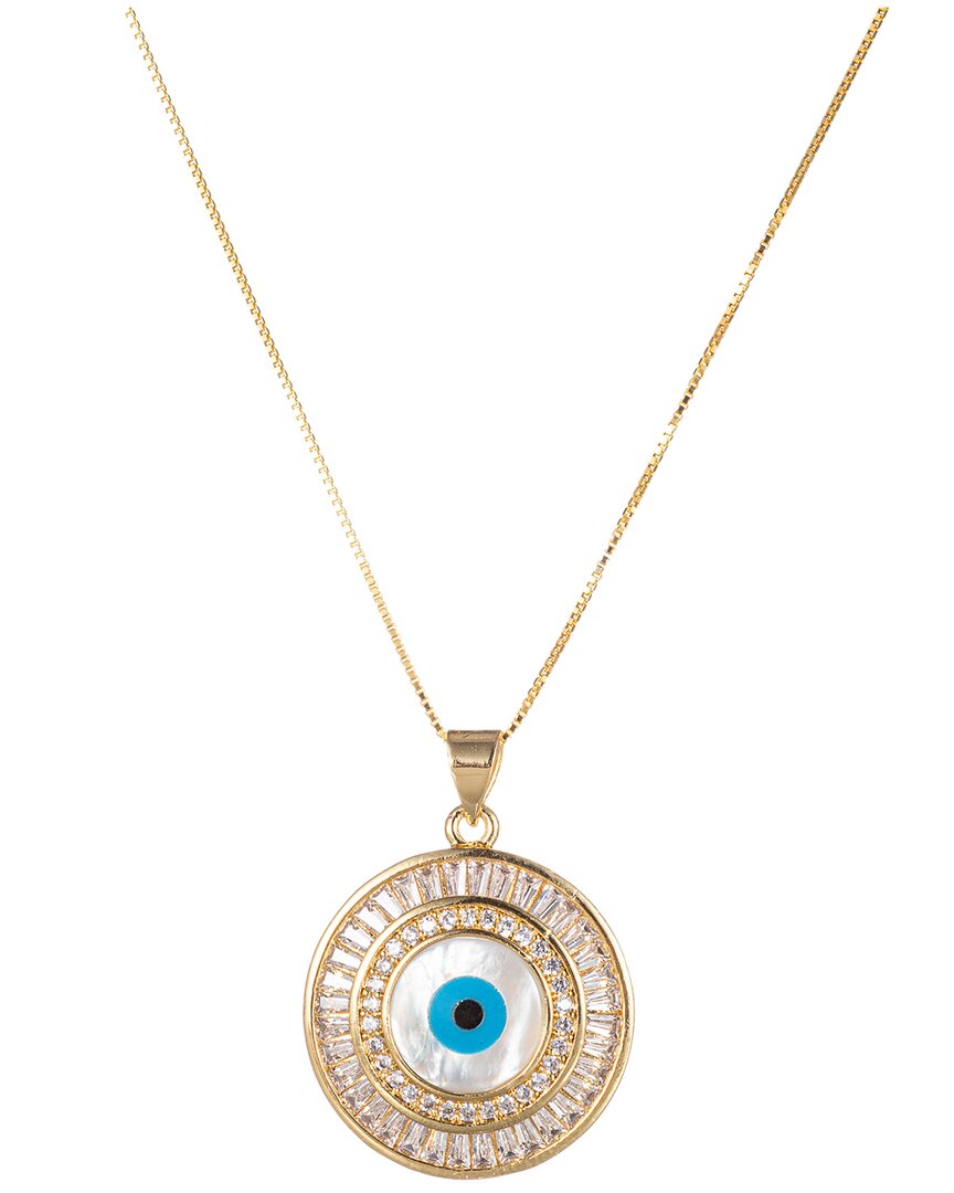 Eye Candy La Silver Cz Willow Evil Eye Pendant Necklace