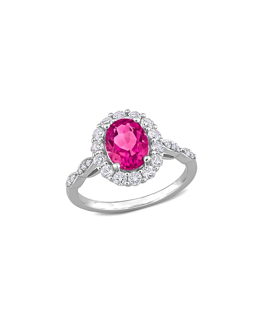 Rina Limor 10k 2.13 Ct. Tw. Diamond & Pink Topaz & White Sapphire Ring