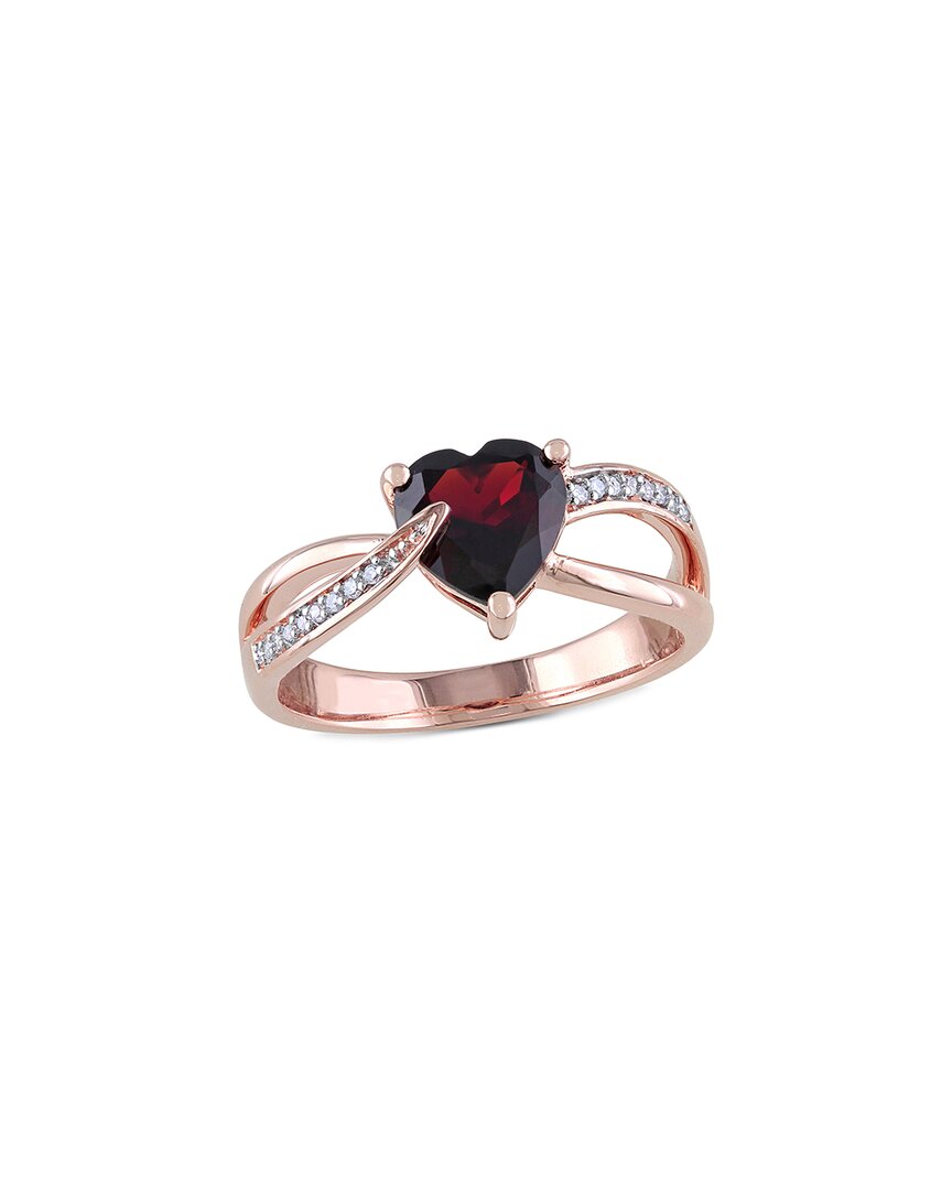 Rina Limor 10k Rose Gold 1.45 Ct. Tw. Diamond & Garnet Ring