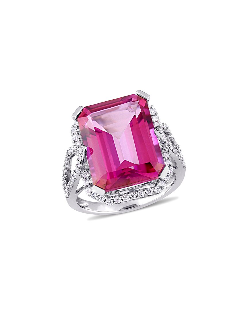 Rina Limor 14k 15.00 Ct. Tw. Diamond & Pink Topaz Ring