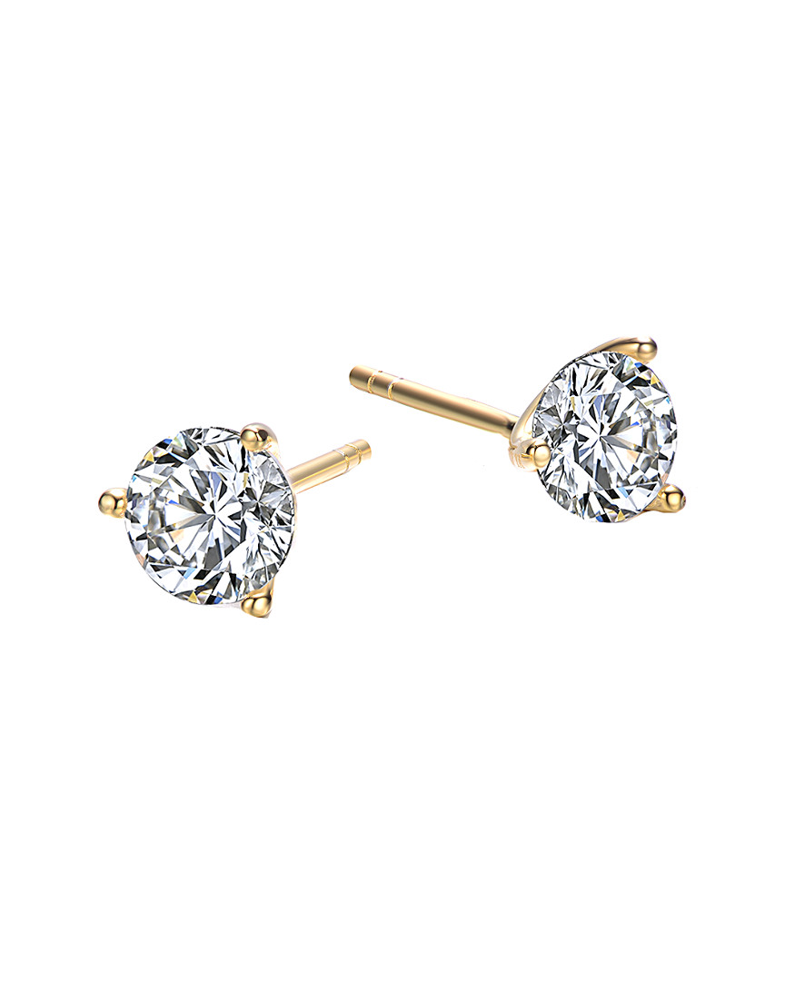 Genevive 14k Over Silver Cz Studs