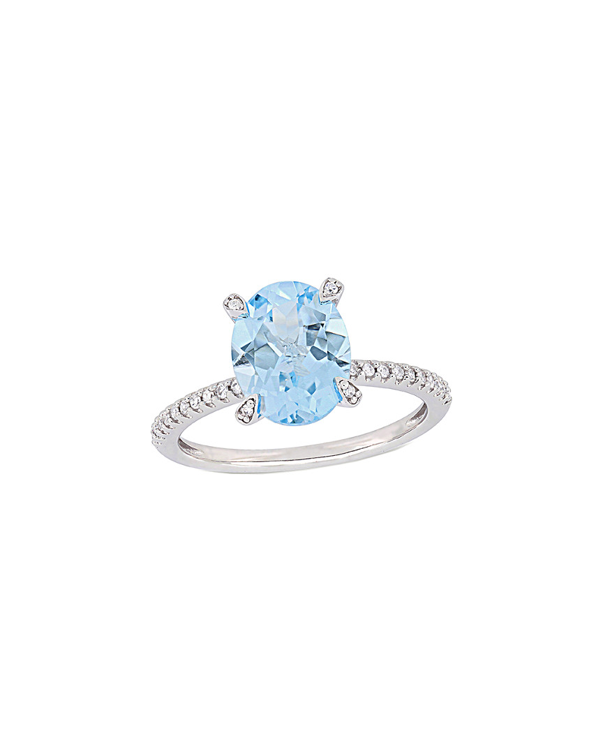 Rina Limor 10k 3.90 Ct. Tw. Diamond & Sky Blue Topaz Ring