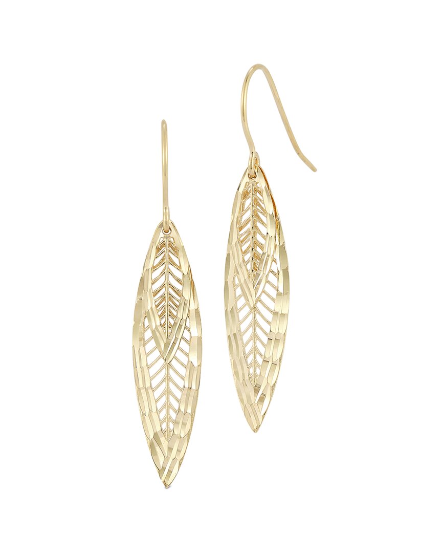 Ember Fine Jewelry 14K Leaf Drop Earrings