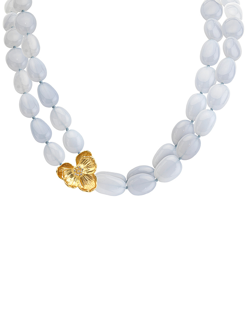 Michael Aram Orchid 18k 54.00 Ct. Tw. Chalcedony Necklace