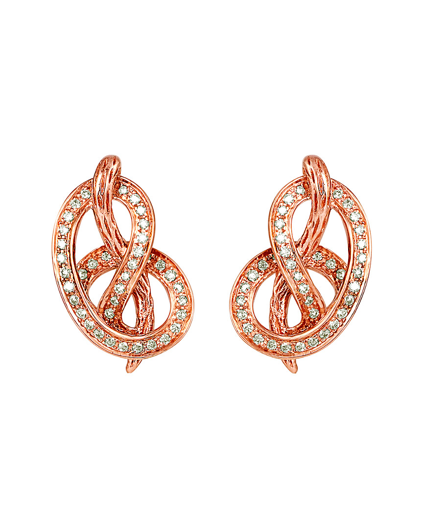 Shop Le Vian 14k Rose Gold 0.31 Ct. Tw. Diamond Earrings
