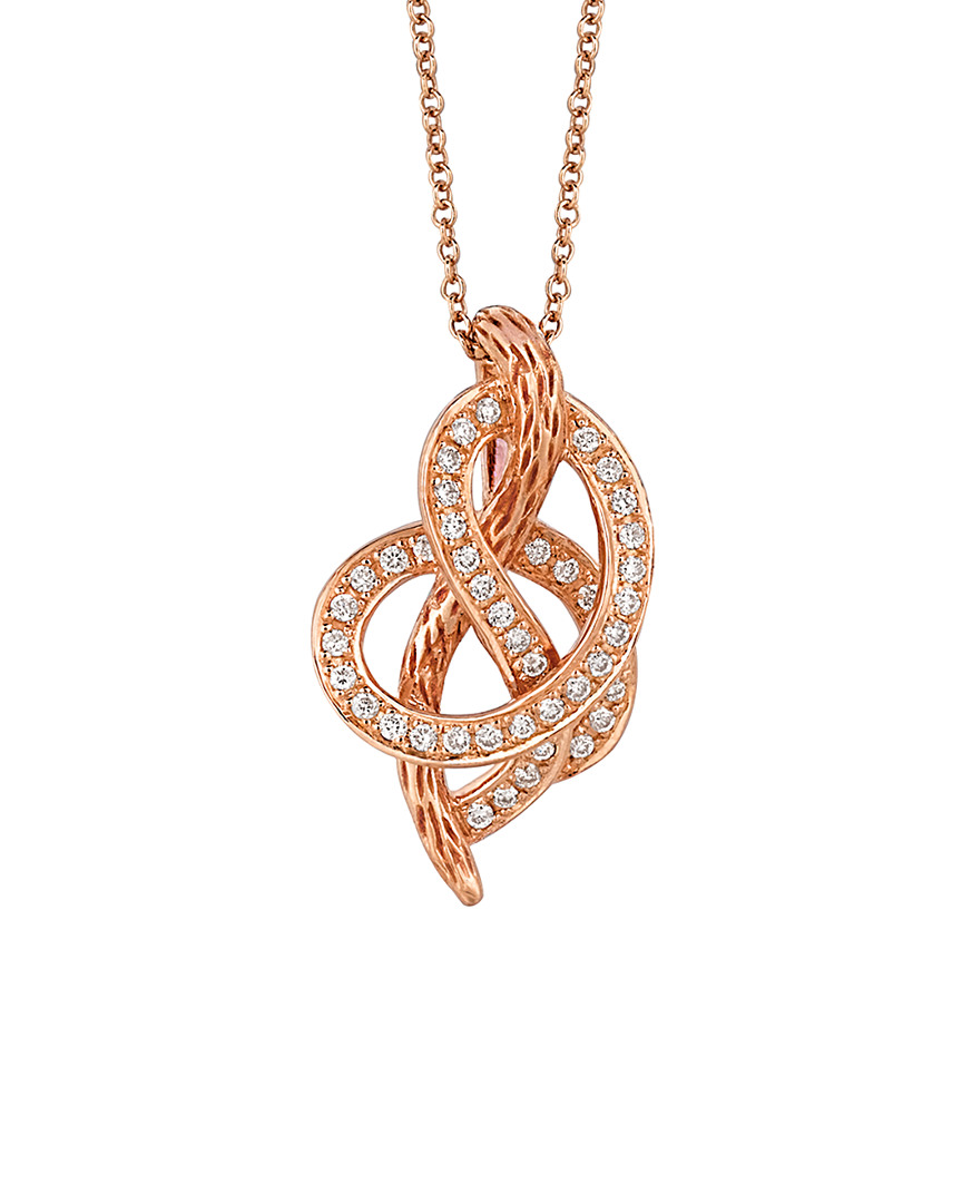 Shop Le Vian 14k Rose Gold 0.28 Ct. Tw. Diamond Necklace
