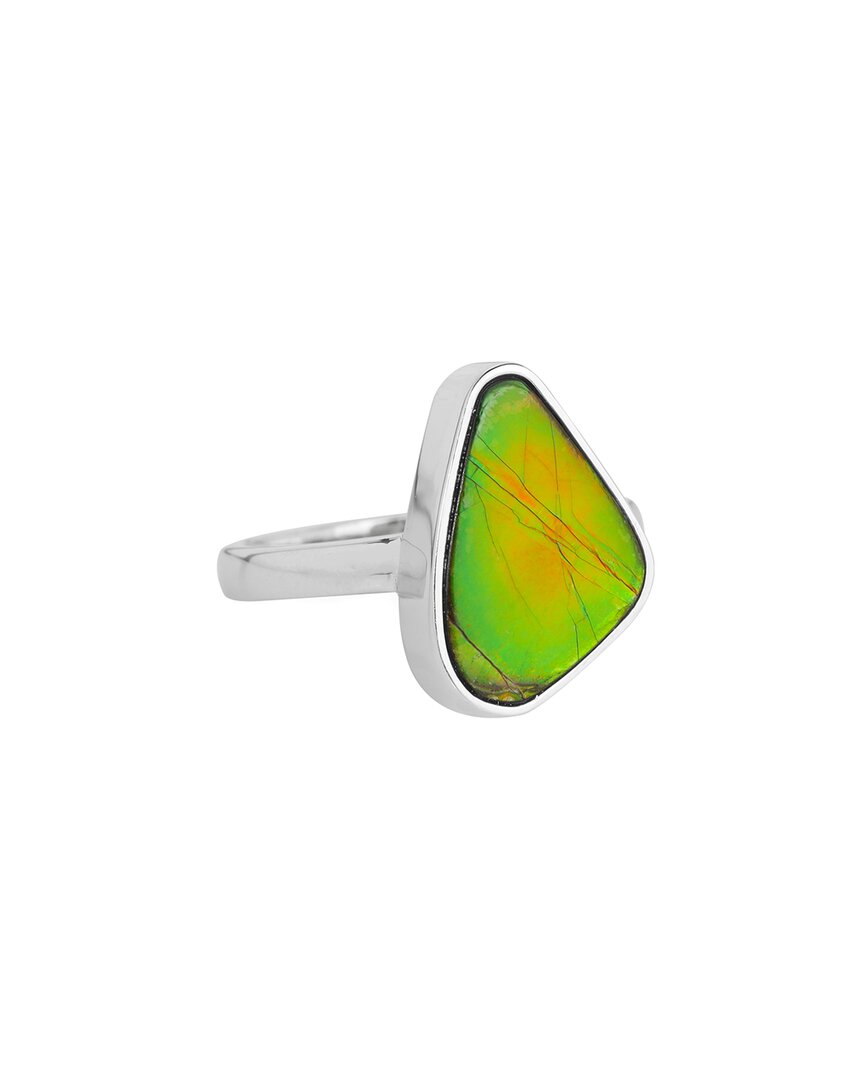 Tiramisu Silver 9.20 Ct. Tw. Ammolite Ring