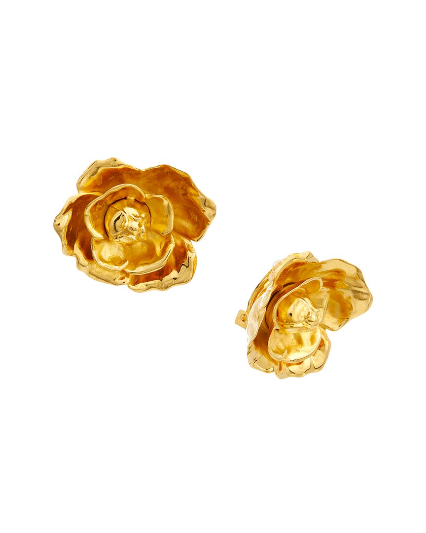 Oscar De La Renta Gardenia Stud Earrings