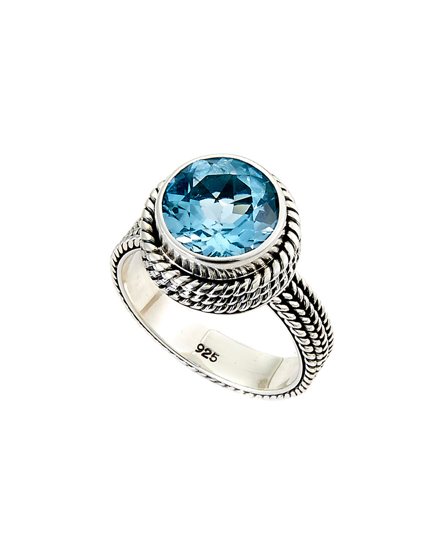Samuel B. Silver 5.75 Ct. Tw. Blue Topaz Ring