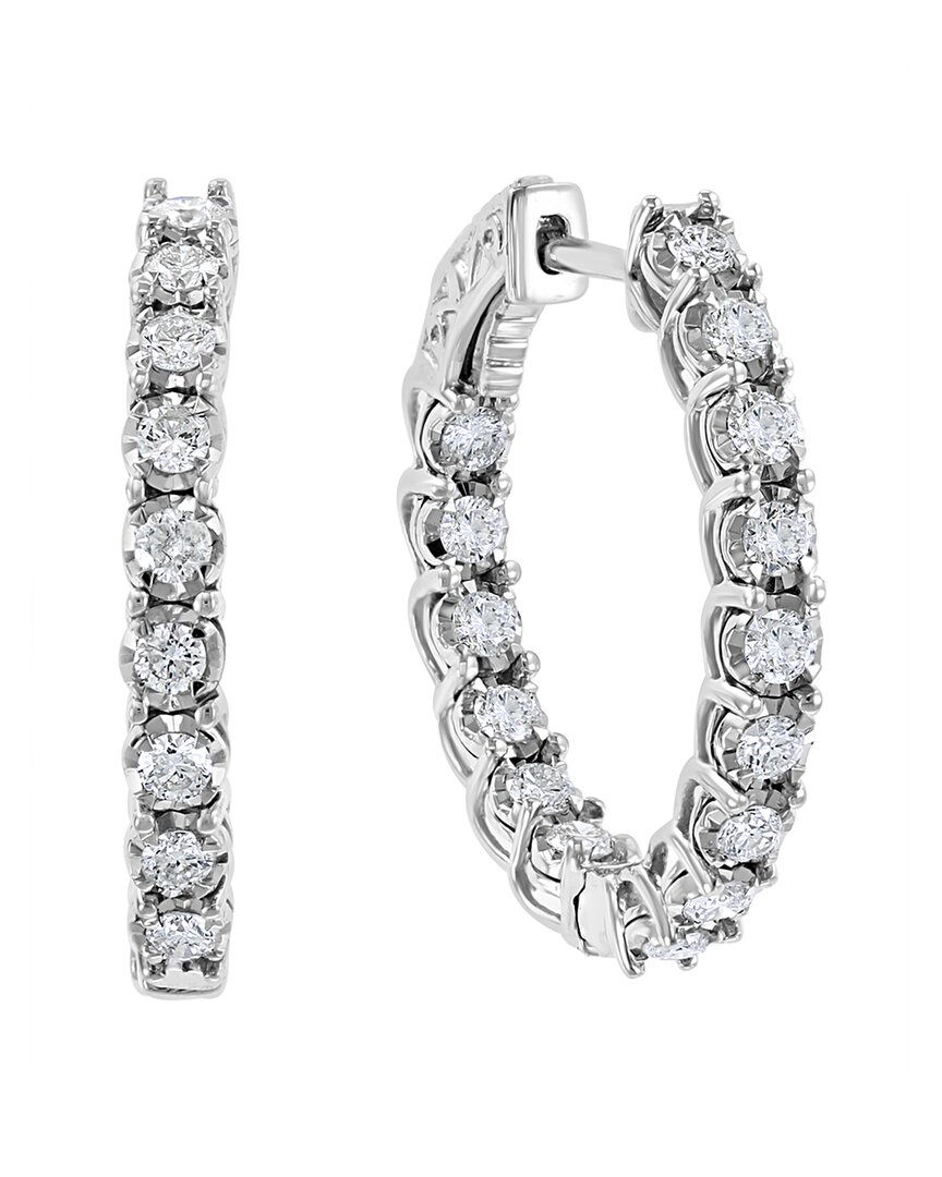 Effy Fine Jewelry 14k 0.88 Ct. Tw. Diamond Earrings In Metallic