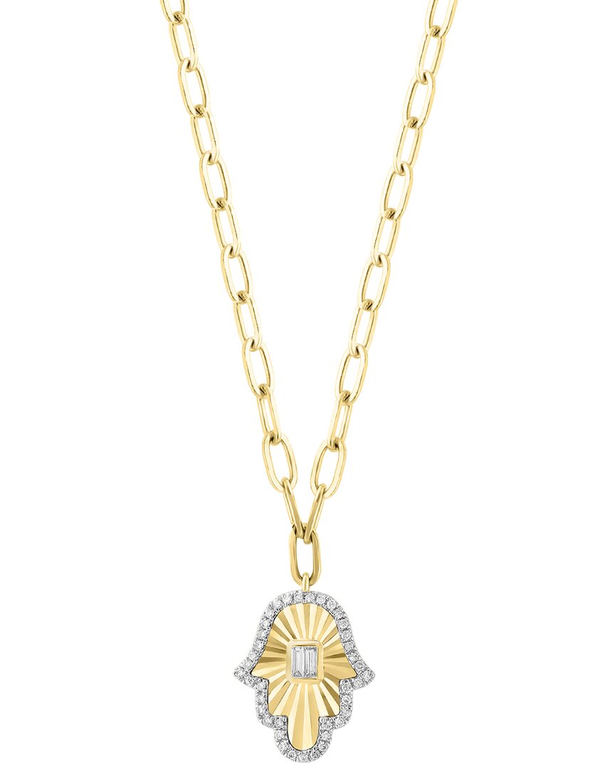 Effy Fine Jewelry 14k 0.21 Ct. Tw. Diamond Necklace In Gold