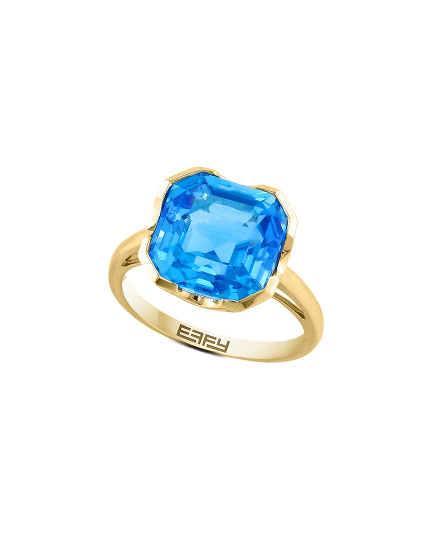 Effy Fine Jewelry 14k 8.30 Ct. Tw. Blue Topaz Ring In Blue