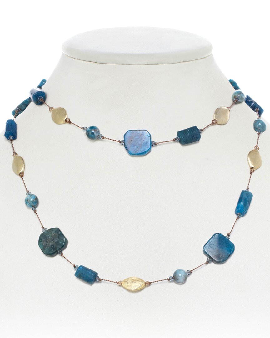 MARGO MORRISON MARGO MORRISON SILVER APATITE COMBO NECKLACE
